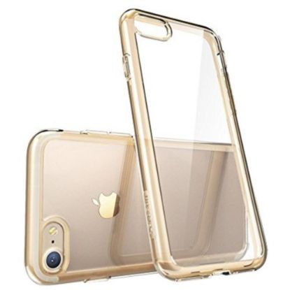 Picture of i-Blason Halo Case - For Apple iPhone 8 Smartphone - Gold, Clear - Polycarbonate, Thermoplastic Polyurethane (TPU)