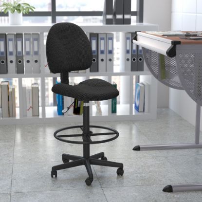 Picture of Flash Furniture Fabric Drafting Chair (Cylinders: 22.5ft"-27ft"H or 26ft"-30.5ft"H), Black