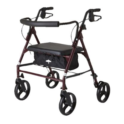 Picture of Medline Guardian Basic Bariatric Rollator, Burgundy