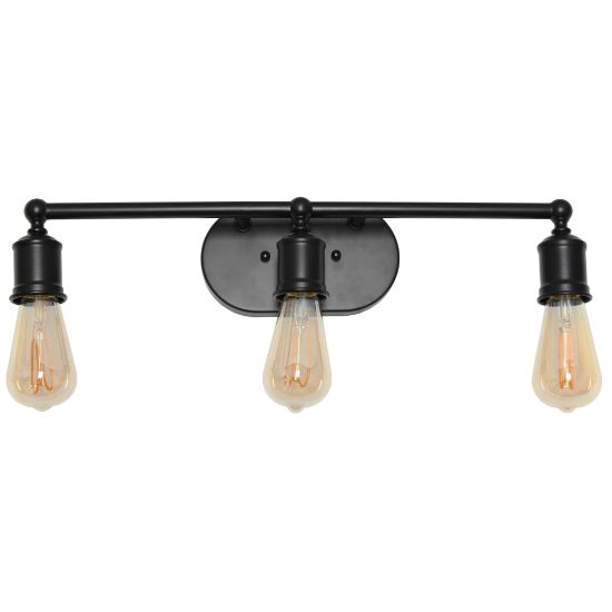 Picture of Lalia Home 3-Light Industrial Vanity Light, 3-3/4inW, Black