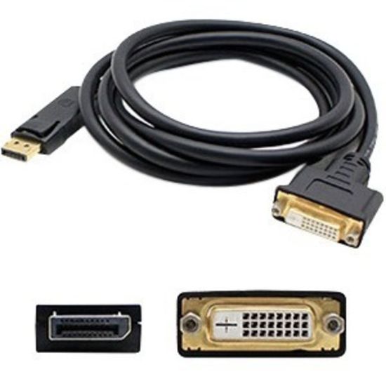 Picture of AddOn DisplayPort 1.2 Male to DVI-D Dual Link (24+1 pin) Female Black Adapter Which Requires DP++ For Resolution Up to 2560x1600 (WQXGA) - 100% compatible and guaranteed to work