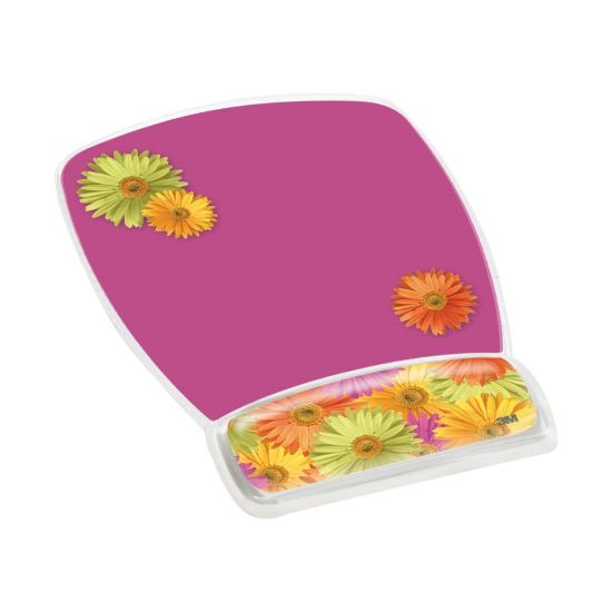 Picture of 3M Precise Micro-Texture Mousing Surface With Gel Wrist Rest, Daisy Design