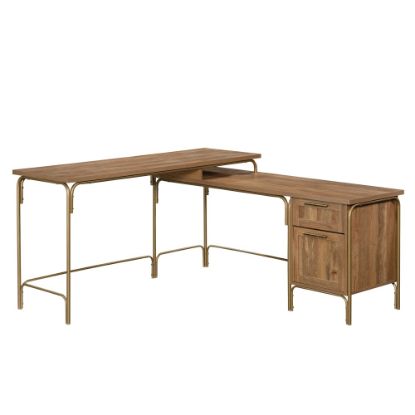 Picture of Sauder Coral Cape 61inW L-Shaped Computer Desk, Sindoori Mango