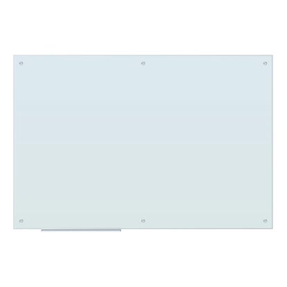 Picture of U Brands Magnetic Glass Dry-Erase Board, 72in X 48in, White Frosted Surface, Frameless, Actual Size 70in X 47in (2301U00-01)