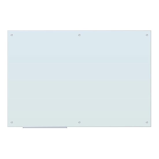 Picture of U Brands Magnetic Glass Dry-Erase Board, 72in X 48in, White Frosted Surface, Frameless, Actual Size 70in X 47in (2301U00-01)