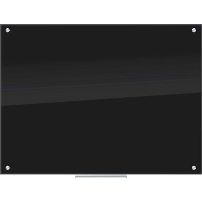 Picture of U Brands Glass Non-Magnetic Dry-Erase Board, 48in X 36in, Black Surface, Frameless, Actual Size 47in X 35in (171U00-01)