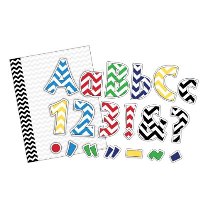 Picture of Barker Creek 305-Piece Letter Pop-Out/Paper Set, Chevron Nautical