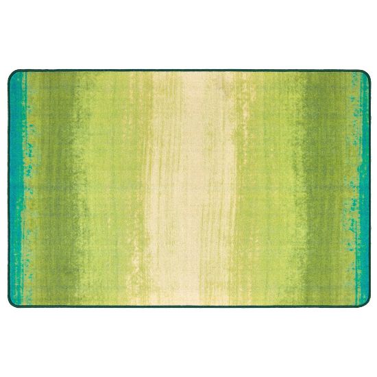 Picture of Carpets for Kids Pixel Perfect Collection Green Acres Stripes Activity Rug, 4ft x 6ft, Green