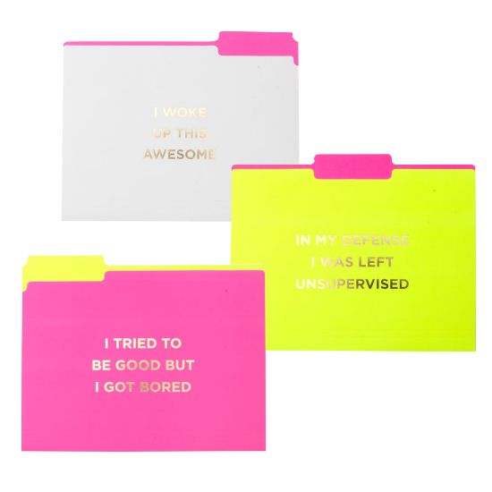 Picture of Gartner Studios Soft-Touch Fashion Brights File Folders, 8-1/2in x 11in, Letter Size, Assorted Colors, Pack Of 6 Folders