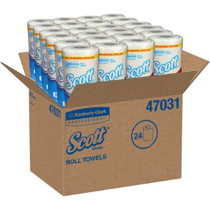 Picture of Scott Choose-A-Sheet 1-Ply Paper Towels, 102 Sheets Per Roll, Pack Of 24 Rolls