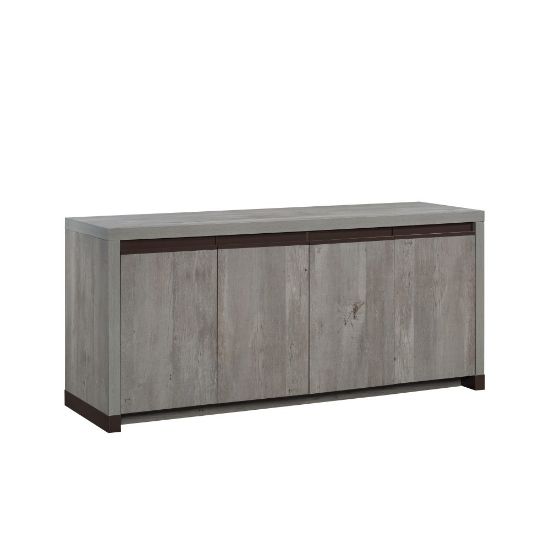 Picture of Sauder Manhattan Gate 66inW x 20inD Lateral 1-Drawer File Cabinet Credenza With Rack, Mystic Oak