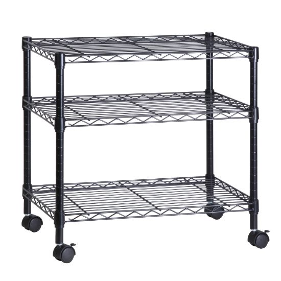 Picture of Honey-Can-Do Steel Wire Cart, 3 Tier, 26inH x 28inW x 16inD, Black