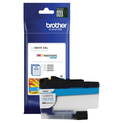 Picture of Brother LC3037 INKvestment Cyan Super-High-Yield Return Program Ink Tank, LC3037C