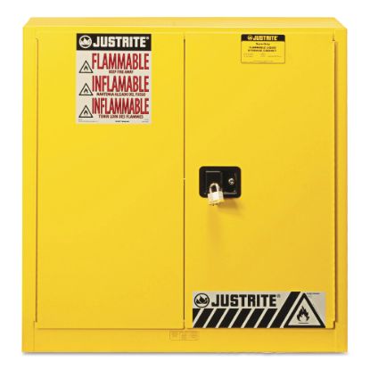 Picture of Yellow Safety Cabinets for Flammables, Manual-Closing Cabinet, 35 in, 30 Gallon