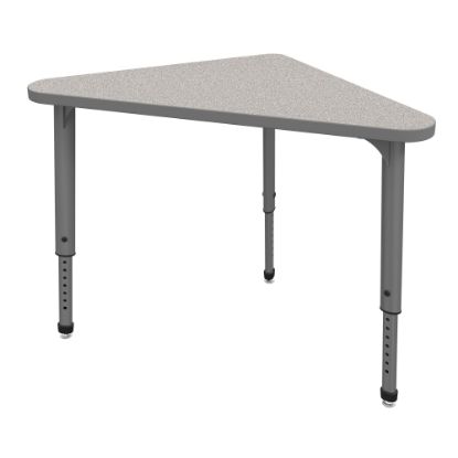 Picture of Marco Group Apex Series Adjustable Triangle 41inW Student Desk, Gray Nebula/Gray