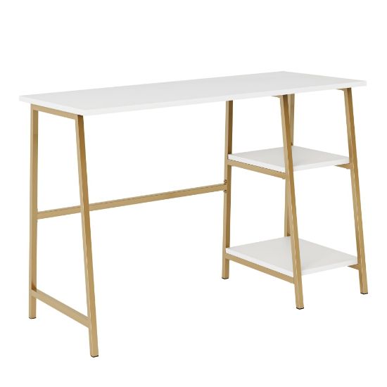 Picture of Sauder North Avenue 42inW Single-Pedestal Computer Desk, White