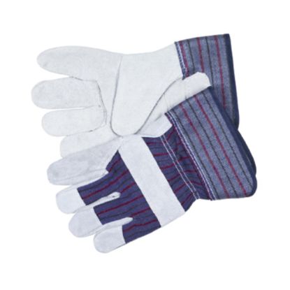 Picture of Memphis Split Leather Palm Gloves, Gray, Large