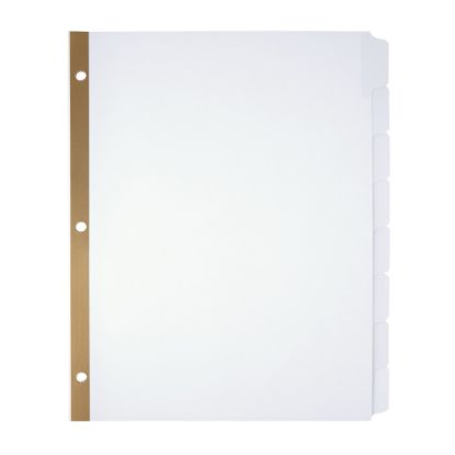 Picture of Office Depot Brand Erasable Big Tab Dividers, 8-Tab, White