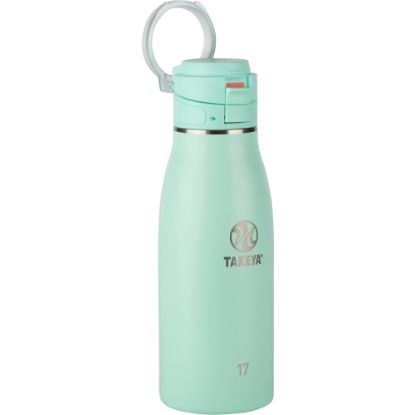 Picture of Takeya Traveler FlipLock Bottle, 17 Oz, Aqua