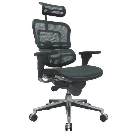 Picture of Eurotech Ergohuman High-Back Ergonomic Mesh Chair, Grey/Chrome