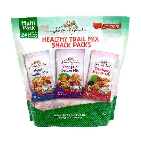 Picture of Natures Garden Healthy Trail Mix Snack Packs, 1.2 oz, 24 Count