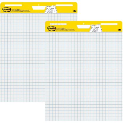 Picture of Post-it Super Sticky Easel Pads, 1in Grid Lines, 25in x 30in, White, Pack Of 2 Pads