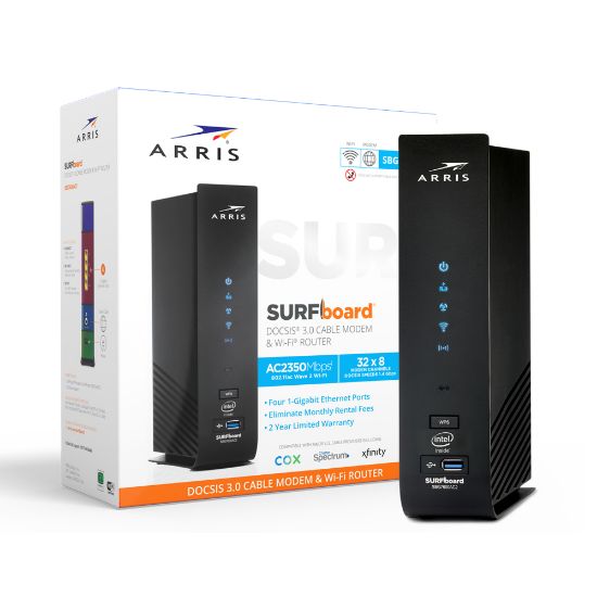 Picture of ARRIS SURFboard SBG7600AC2 DOCSIS 3.0 Cable Modem And Wi-Fi Router With McAfee Protection, 1000887