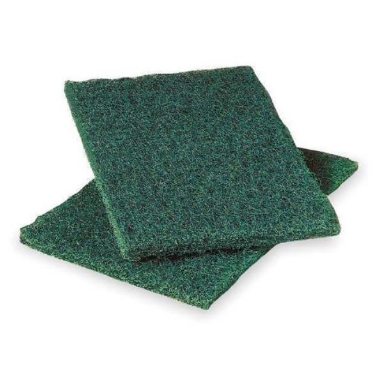 Picture of Boardwalk Scour Pad - 15/Carton - Fiber, Resin?, Mineral? - Green