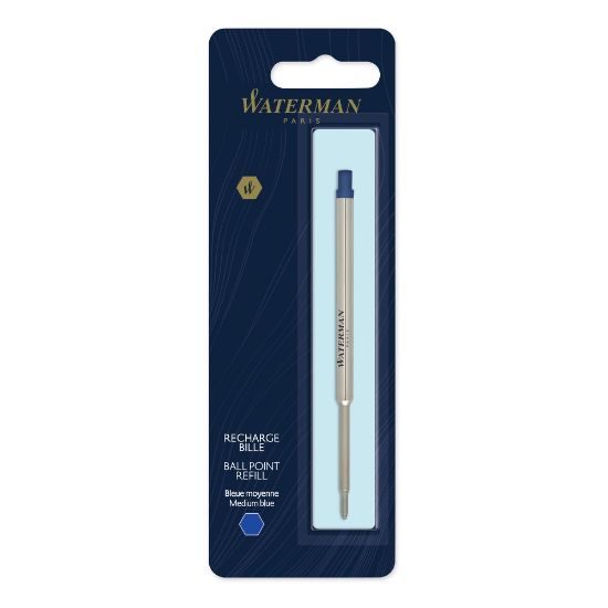 Picture of Waterman Ballpoint Pen Refill, Medium Point, 0.7 mm, Blue