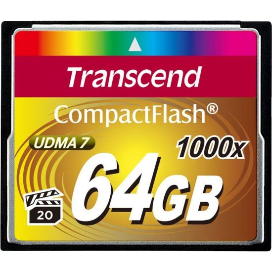 Picture of Transcend Ultimate 64 GB CompactFlash - 160 MB/s Read - 120 MB/s Write - 1000x Memory Speed