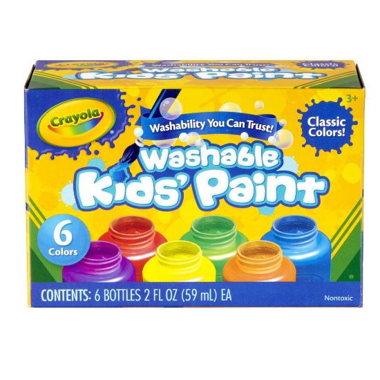 Picture of Crayola Washable Paint, 2 Oz, Pack Of 6