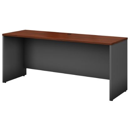 Picture of Bush Business Furniture Components Credenza Desk 72inW x 24inD, Hansen Cherry/Graphite Gray, Standard Delivery