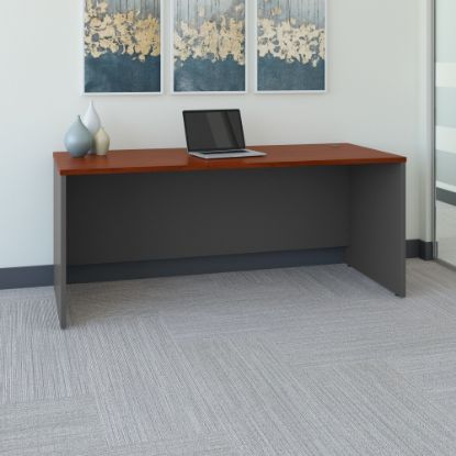 Picture of Bush Business Furniture Components 72inW Computer Desk, Hansen Cherry/Graphite Gray, Standard Delivery