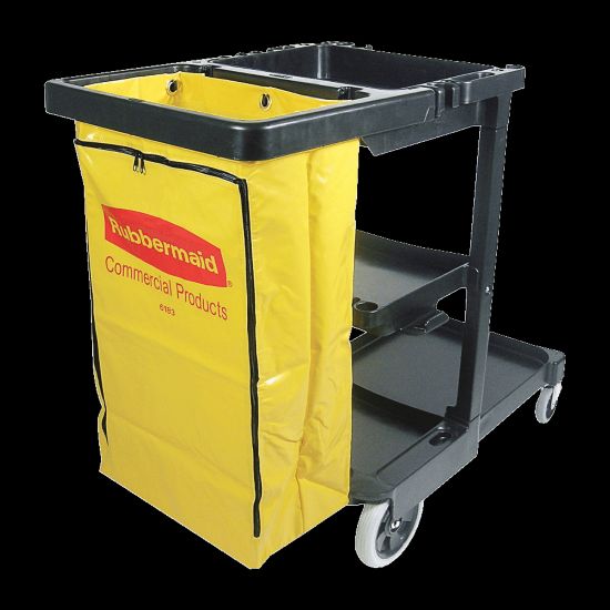 Picture of Rubbermaid Janitor Cart with 25-Gallon Zipper Vinyl Bag