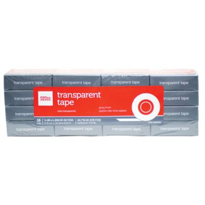 Picture of Office Depot Brand Transparent Tape Refills, 3/4in x 1,296, Clear, Pack Of 16