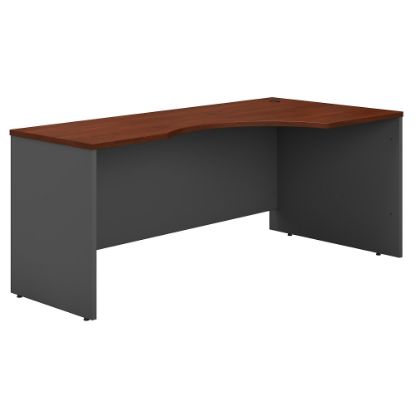 Picture of Bush Business Furniture Components 72inW Corner Right-Hand Computer Desk, Hansen Cherry/Graphite Gray, Standard Delivery