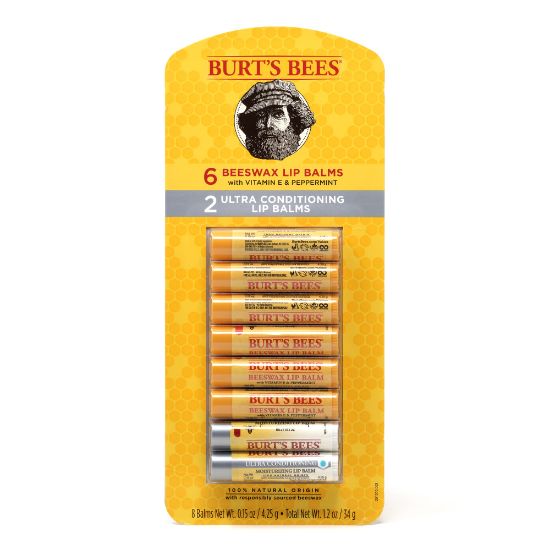 Picture of Burts Bees Lip Balm Variety Pack, Box Of 8 Balms