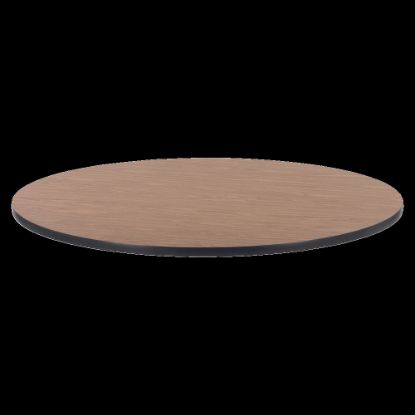 Picture of Lorell Classroom Round Activity Table Top, 48inW, Medium Oak/Black