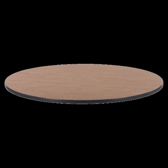 Picture of Lorell Classroom Round Activity Table Top, 48inW, Medium Oak/Black