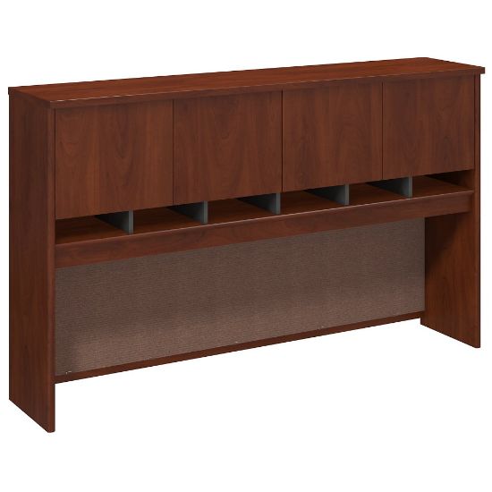 Picture of Bush Business Furniture Components 4 Door Hutch, 72inW, Hansen Cherry/Graphite Gray, Standard Delivery