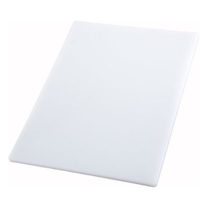 Picture of Winco Plastic Cutting Board, 1/2inH x 12inW x 18inD, White