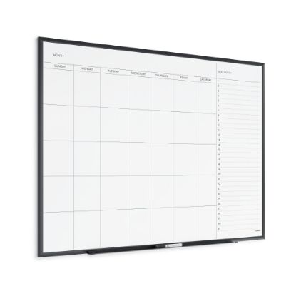 Picture of U Brands Magnetic Dry-Erase Monthly Calendar Board, 48in X 36in, Black Aluminum Frame, Actual Size 47in X 35in (2900U00-01)