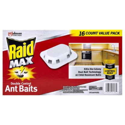 Picture of Raid Max Double Control Ant Baits, 0.28 Oz, Pack Of 16 Baits