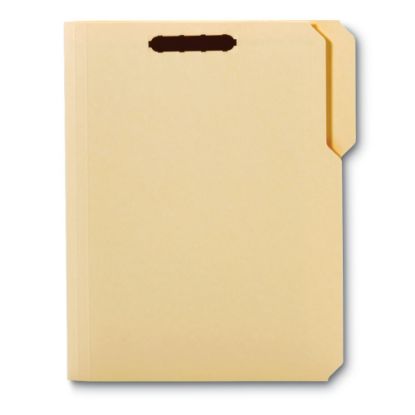 Picture of Office Depot Brand Reinforced Manila Folder With 2 Embossed Fasteners, 1/3-Cut Tabs, Letter Size, Box Of 50