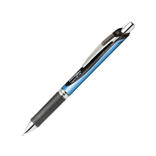 Picture of Pentel EnerGel Deluxe RTX Retractable Liquid Gel Pen, Fine Point, 0.5 mm, 54% Recycled, Blue Barrel, Black Ink