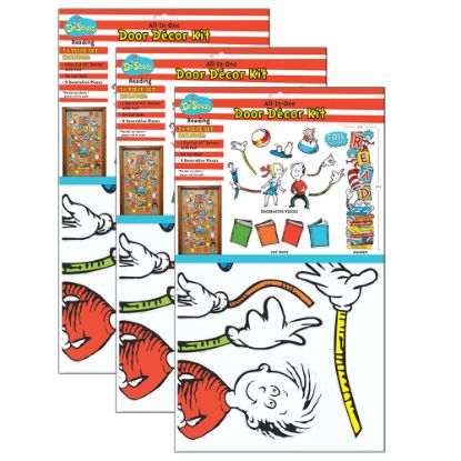 Picture of Eureka School Reading All-In-One Door Decor Kits, 45in, Dr. Seuss, 34 Pieces Per Kit, Pack Of 3 Kits