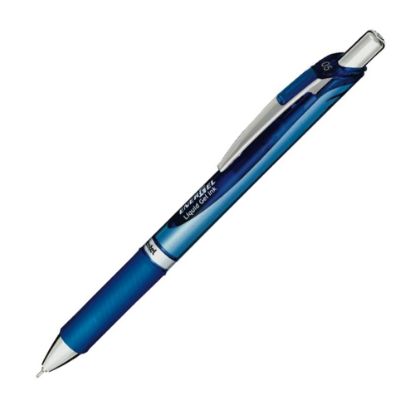 Picture of Pentel EnerGel Deluxe RTX Retractable Liquid Gel Pen, Fine Point, 0.5 mm, 54% Recycled, Blue Barrel, Blue Ink