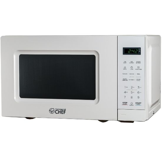 Picture of Commercial Chef Small Countertop Microwave With Digital Display, 0.7 Cu Ft, White