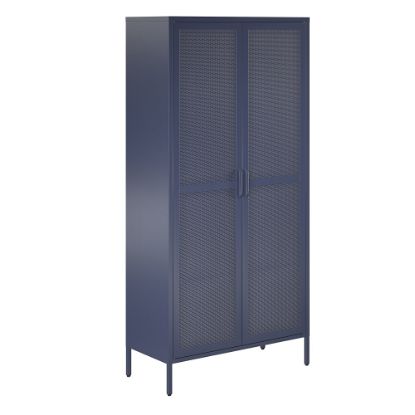 Picture of Ameriwood Home Novogratz Channing Tall 2-Door Mesh Metal Locker Cabinet, 72-13/16inH x 35-3/8inW x 15-3/4inD, Navy