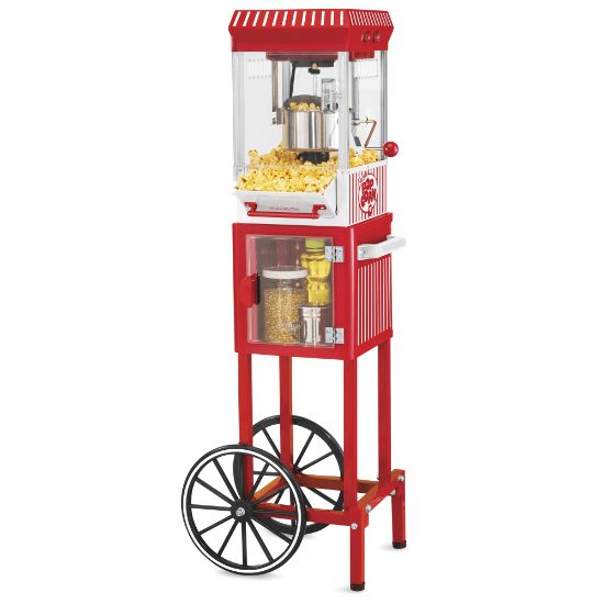 Picture of Nostalgia Electrics KPM200CART Vintage Popcorn Cart, Red